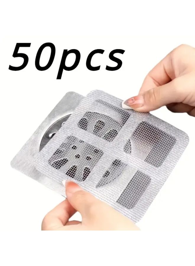 White Hair Catcher Drain Stickers 30 20 Pieces Prevent Clogs No Power Required - Image 1