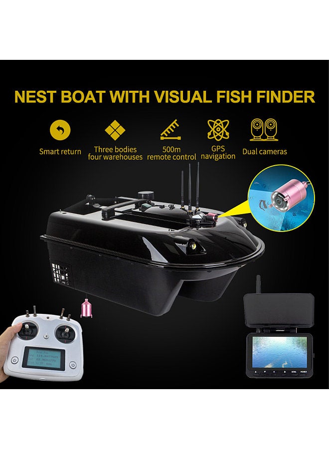 Generic 500m Wireless GPS RC Fishing Bait Boat 8kg Large Capacity Auto Return 4 Bait Bin Bait Boat with 4.3 Inch Monitor - Image 4