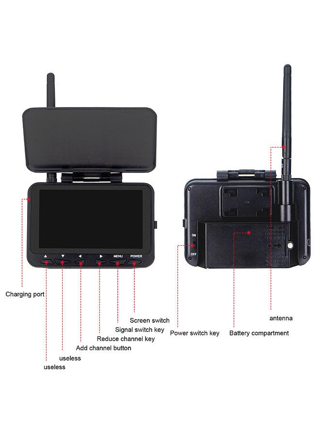 Generic 500m Wireless GPS RC Fishing Bait Boat 8kg Large Capacity Auto Return 4 Bait Bin Bait Boat with 4.3 Inch Monitor - Image 3