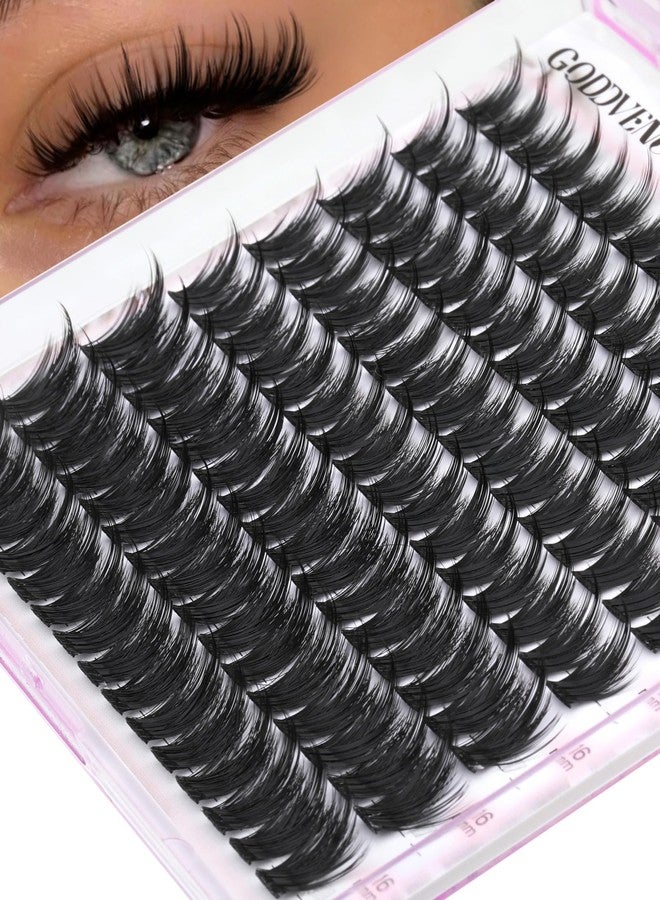 Goddvenus Fluffy Manga Lash Clusters 12-14-16mm Wispy Cluster Eyelash Extensions Anime Eyelashes Clusters Reusable Faux Mink Fairy Individual Lash Extension (CC Curve 128 pcs) - Image 1