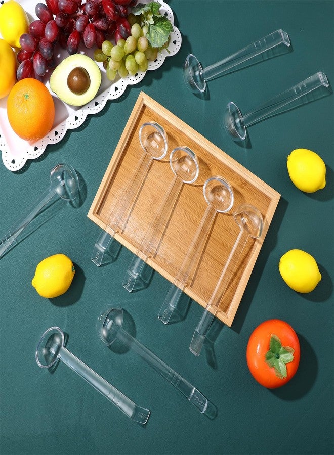FoldTier 30 Pieces 7 Inches 1 oz Small Ladle Mini Plastic Gravy Ladle Long Handle Ladles for Serving Dressings Soup Punch Bowl Fruit Juices Soup Cocktail Parties (Clear) - Image 5