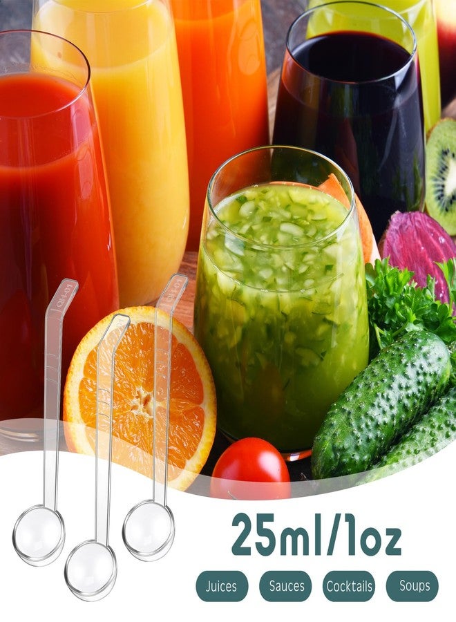 FoldTier 30 Pieces 7 Inches 1 oz Small Ladle Mini Plastic Gravy Ladle Long Handle Ladles for Serving Dressings Soup Punch Bowl Fruit Juices Soup Cocktail Parties (Clear) - Image 3
