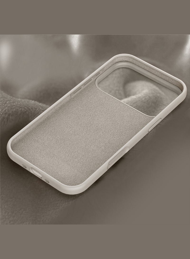 CATANES 2 Packs Silicone Protective Phone Case for iPhone 17 Pro Max - Soft Anti-Scratch Microfiber Lining Ultra Slim Drop Protection Phone Cover with 3D Screen Protector - Natural Titanium - Image 4