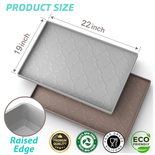 Sika deer SIKADEER 22" x 19" Under Sink Mat Waterproof, Silicone Mat Kitchen Drawer Shelf and Cabinet Liner, Sink Protector for Kitchen Organizers and Storage, Boot Tray Pet Food Mats - Image 5