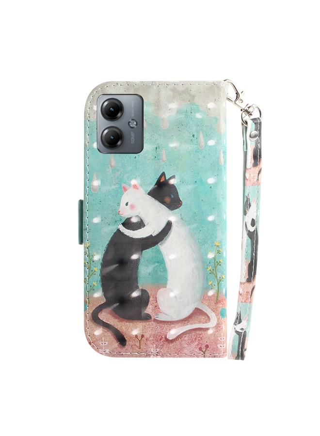 اس-توب جراب لهاتف موتورولا موتو جي 14، جراب جلدي ملون ثلاثي الأبعاد قابل للطي - Image 3