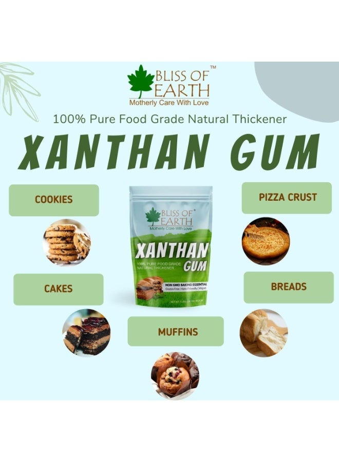 BLISS OF EARTH Xanthan Gum Powder for Ice Cream, Natural Thickener Xanthan Gum for Baking & Cooking, 100% Pure Food Grade | Gluten Free | Keto Friendly | Vegan – Pack of 3 x 907g - Image 2