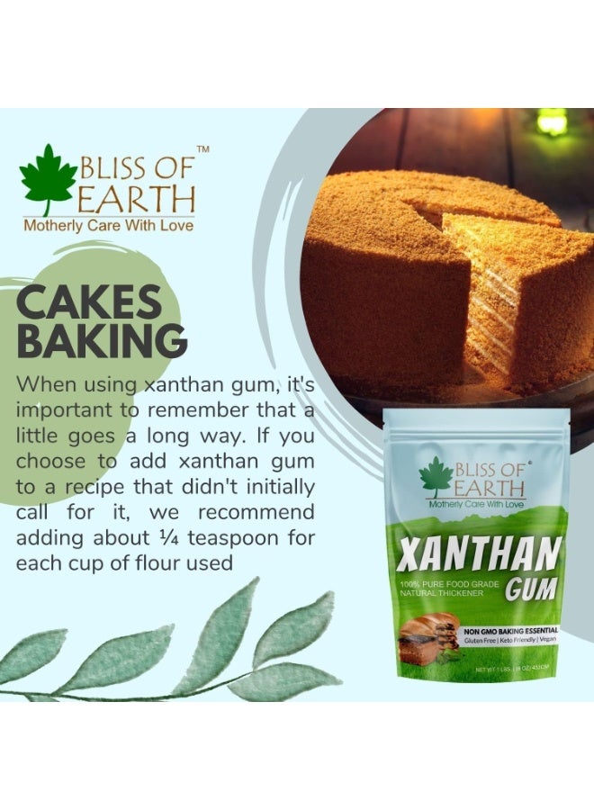 BLISS OF EARTH Xanthan Gum Powder for Ice Cream, Natural Thickener Xanthan Gum for Baking & Cooking, 100% Pure Food Grade | Gluten Free | Keto Friendly | Vegan – Pack of 3 x 907g - Image 4