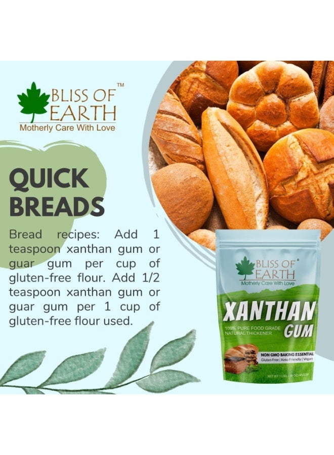 BLISS OF EARTH Xanthan Gum Powder for Ice Cream, Natural Thickener Xanthan Gum for Baking & Cooking, 100% Pure Food Grade | Gluten Free | Keto Friendly | Vegan – Pack of 3 x 907g - Image 3