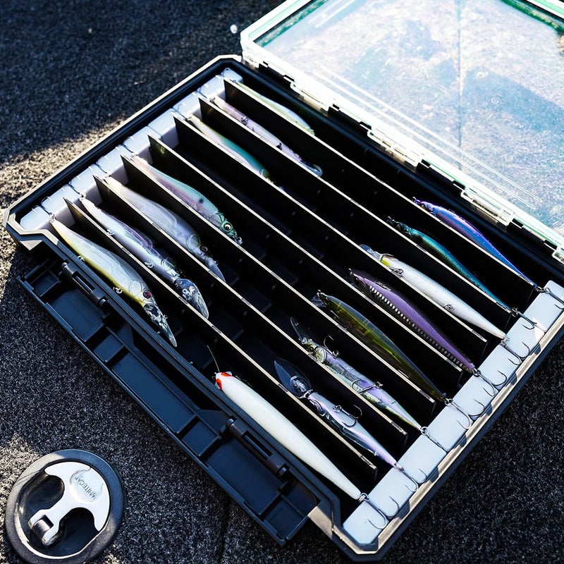 Evolution Outdoor Evolution Fishing BallistiX Twitch Tackle Tray - Waterproof, Jerkbait & Topwater Tackle Storage Box, Anti-Corrosion, One Hand Latch, Clear Lid, Lure Box - Image 2