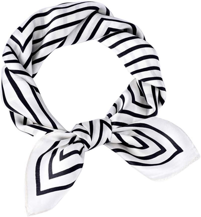 MEISEE Mulberry Silk Scarfs Women Small Square Scarf 21" x 21" Breathable Lightweight Neckerchief Headscarf - Image 1