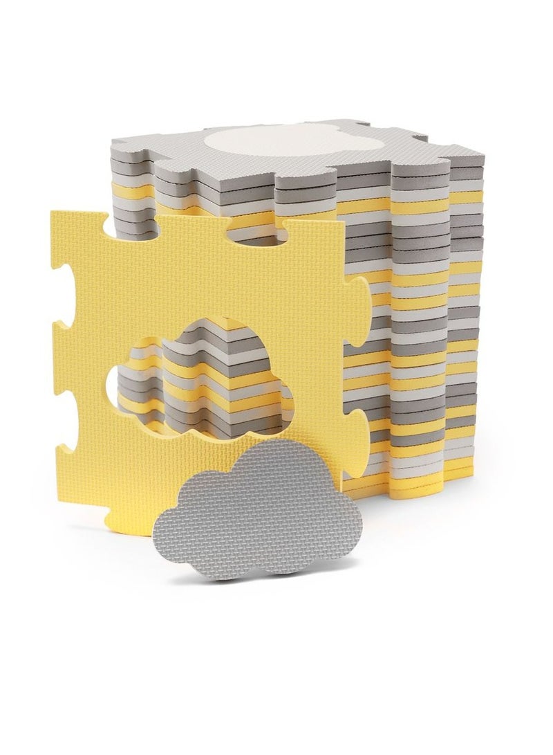 Kinderkraft Mata Puzzle Luno Shapes Mat 30pcs - Yellow - Image 4