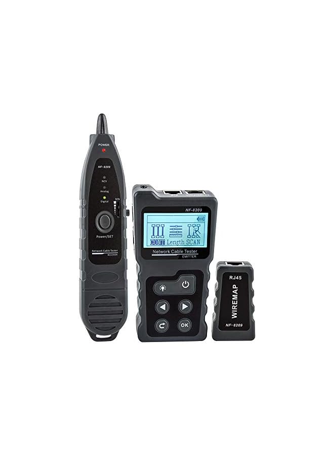 Multi-functional LCD Network Cable Tester Wire PoE Checker Inline PoE Voltage and Current Tester with Cable Tester with Illuminate Function - Image 1