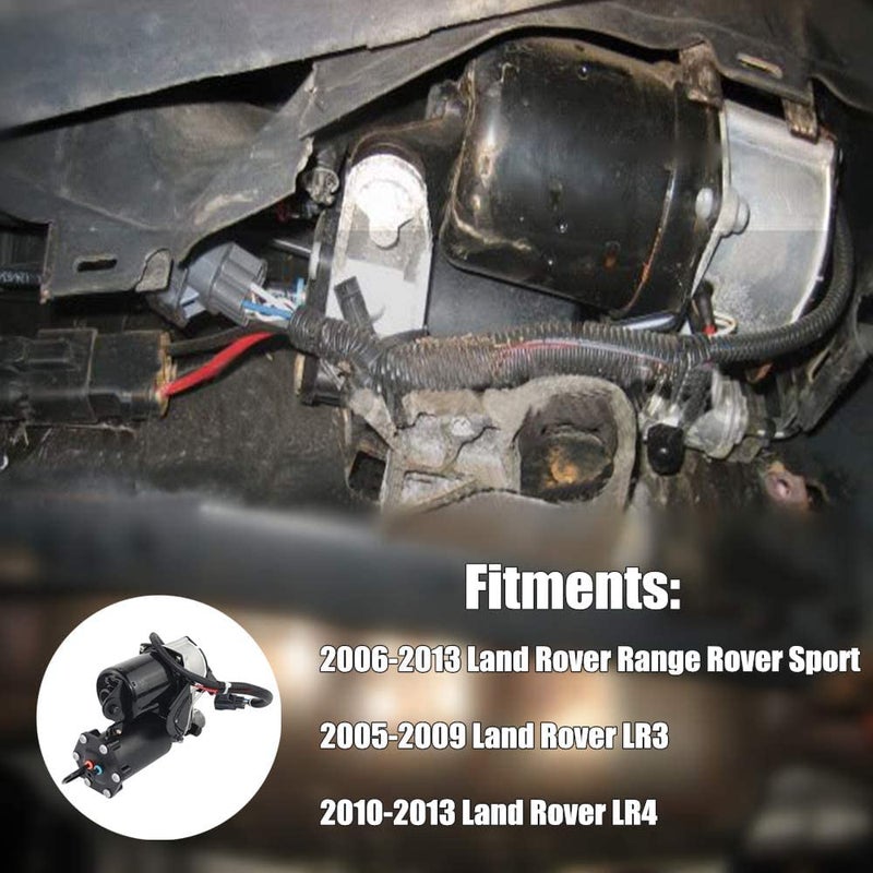 LR023964 Air Suspension Compressor Pump (Hita-chi System) Replacement for 2006-2013 Range Rover Sport LR044360 2005-2009 LR3,2010-2013 LR4 6 Pins
