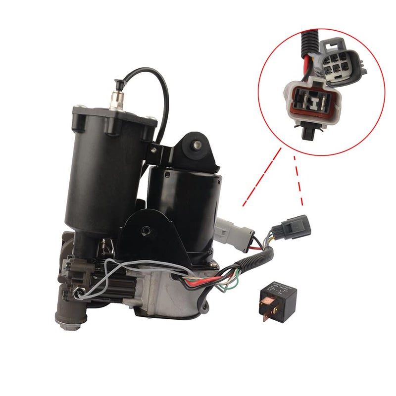 LR023964 Air Suspension Compressor Pump (Hita-chi System) Replacement for 2006-2013 Range Rover Sport LR044360 2005-2009 LR3,2010-2013 LR4 6 Pins