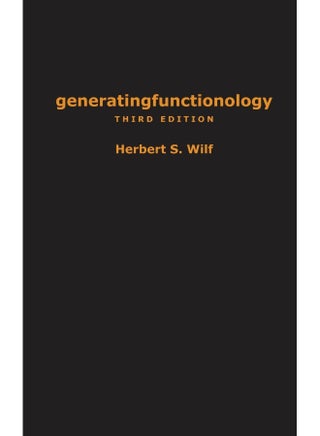 generatingfunctionology: Third Edition