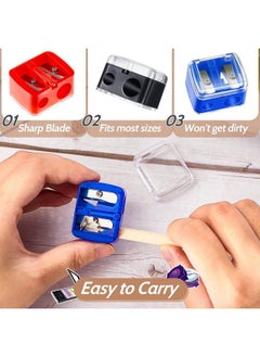 Chuangdi 5 Pack Makeup Pencil Sharpener Eyeliner Sharpener Lip Pencil Sharpener Cosmetic Pencil Sharpener Dual Sharpener (Colorful)  - Image 4