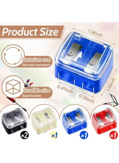 Chuangdi 5 Pack Makeup Pencil Sharpener Eyeliner Sharpener Lip Pencil Sharpener Cosmetic Pencil Sharpener Dual Sharpener (Colorful)  - Image 3