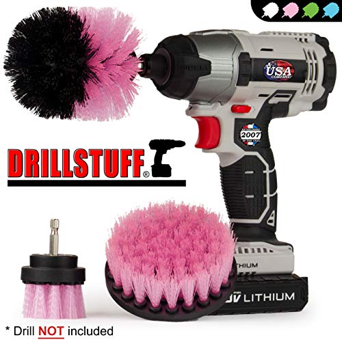 Drillstuff Cleaning Supplies - Bathroom Accessories - Drill Brush - Shower Cleaner - Tile Scrubber - Bathtub Scrub Brush - Bath Mat - Sink - Shower Door - Grout Cleaner Brush - Flooring - Porcelain - Fiberglass - Image 4