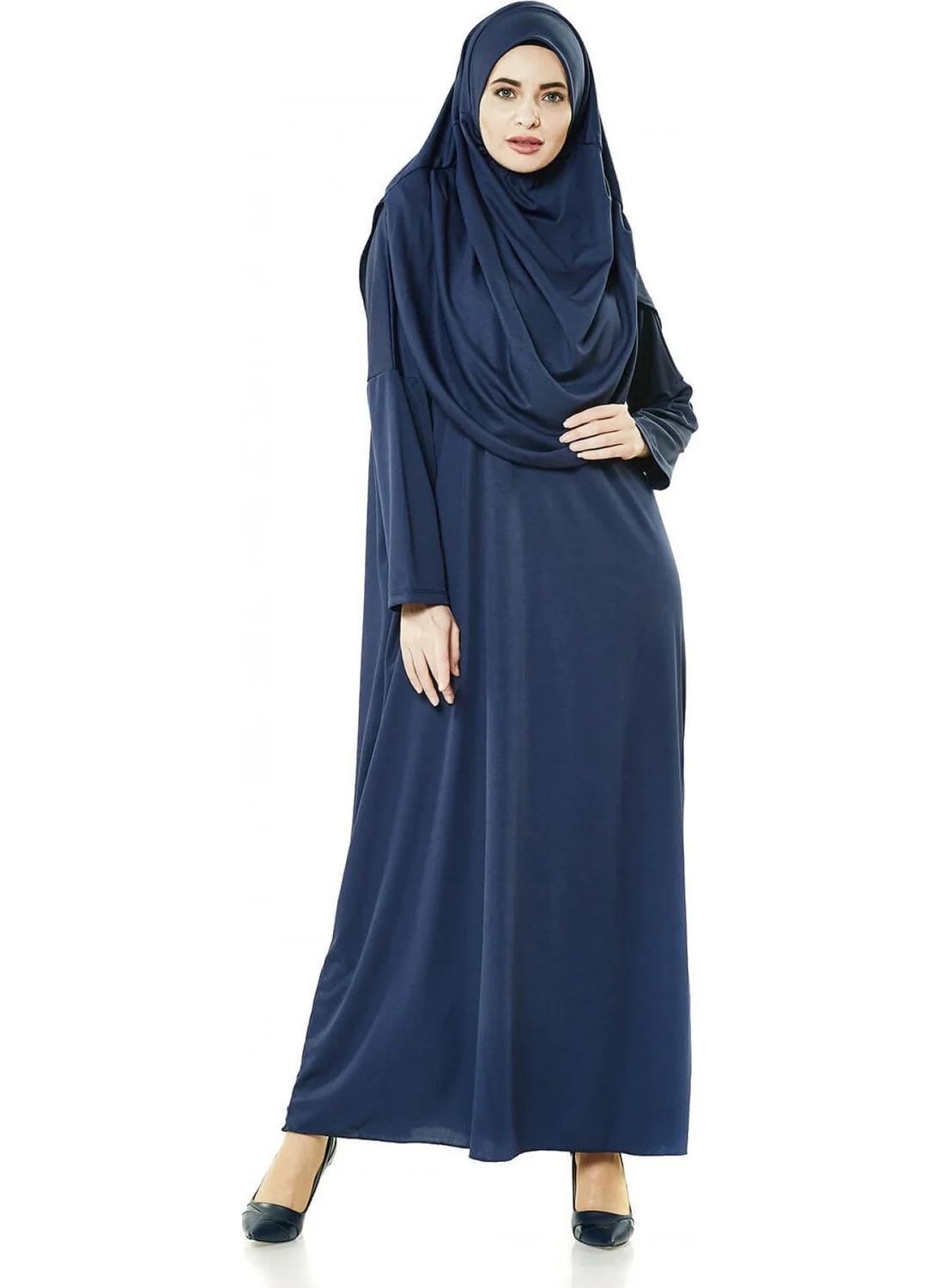 İhvan Ihvan 5015 One Piece Navy Blue Prayer Dress Standard Size