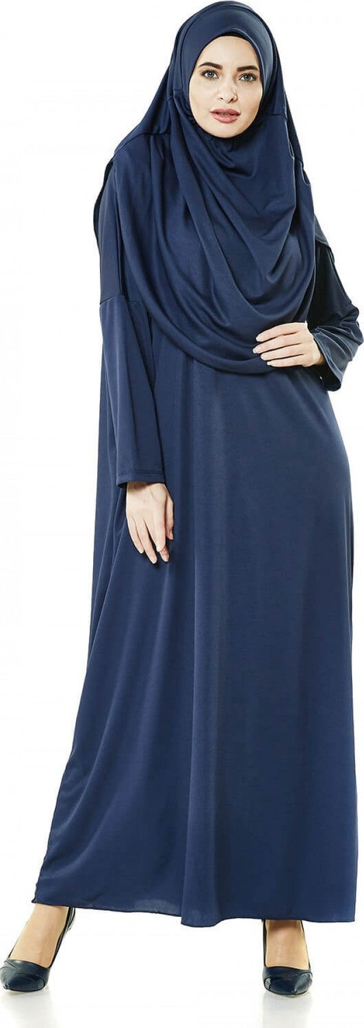 İhvan Ihvan 5015 One Piece Navy Blue Prayer Dress Standard Size  - Image 1