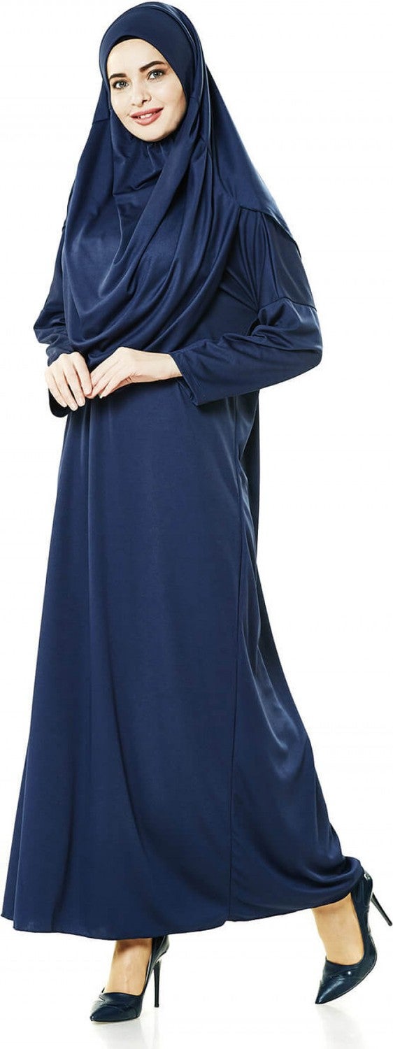 İhvan Ihvan 5015 One Piece Navy Blue Prayer Dress Standard Size  - Image 2