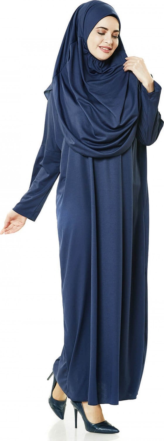 İhvan Ihvan 5015 One Piece Navy Blue Prayer Dress Standard Size  - Image 3