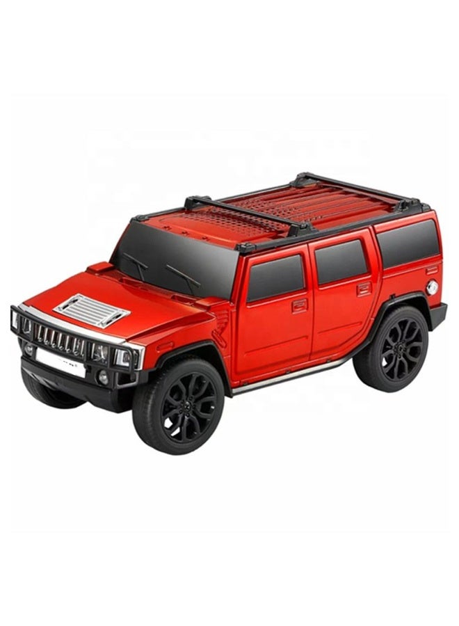 لاكوز مكبر صوت بلوتوث WS-590 بتصميم سيارة، مزود براديو FM، يدعم منفذ USB/بطاقة TF، وتقنية TWS للاقتران، وبطارية قابلة للشحن بسعة 1500 مللي أمبير، وقوة صوت 8 واط، ومكبر صوت لاسلكي محمول مع خاصية الاتصال بدون استخدام اليدين، لون أحمر - Image 1