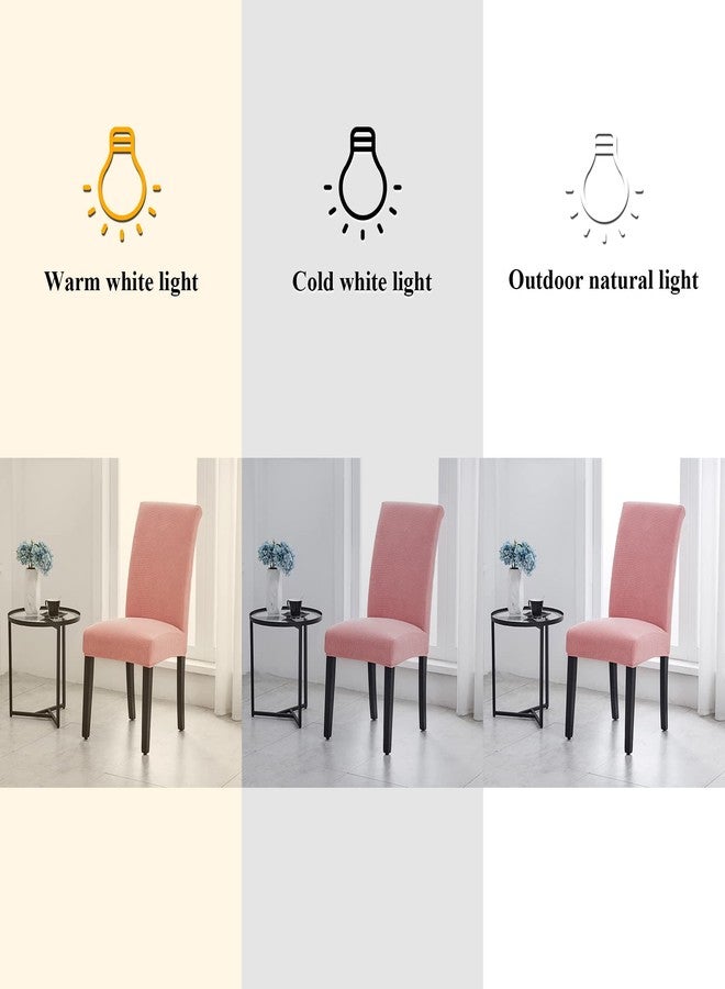 Joccun Chair Covers for Dining Room Set of 4, Dining Chair Slipcovers Stretch Dining Room Chair Covers Seat Protector,Washable Parsons Chair Cover for Home,Banquet(Dusty Pink,4 Pack) - Image 4