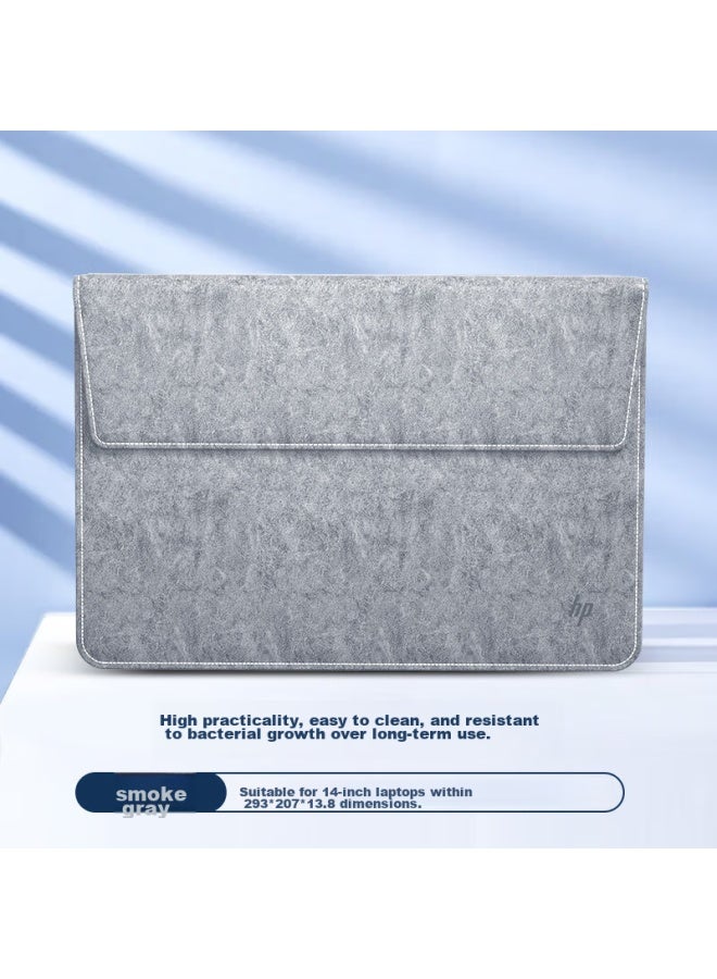 Hp Laptop Sleeve, Protective Cover, Comfortable Fleece Lining, Dustproof And Waterproof, Suitable For Laptops Up To 14 Inches, Shock-absorbing, Slim, Simple Storage Bag - Image 2