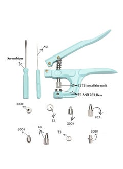 Generic Multifunction Snap Pliers Set, T5 Plastic/Metal Buttons for Sewing & Crafting Clothing Resin Garment Blue  - Image 2