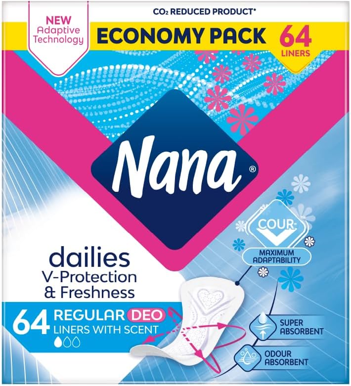 Nana فوط نسائية نانا العادية المعطرة - عبوة اقتصادية - 64 قطعة - Image 1