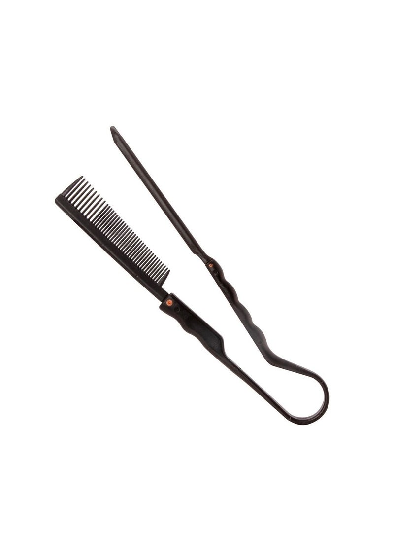 Onetech Carbon Clip Straightening Hair Comb – Heat-Resistant Comb for Effortless Hair Straightening & Styling - Image 2