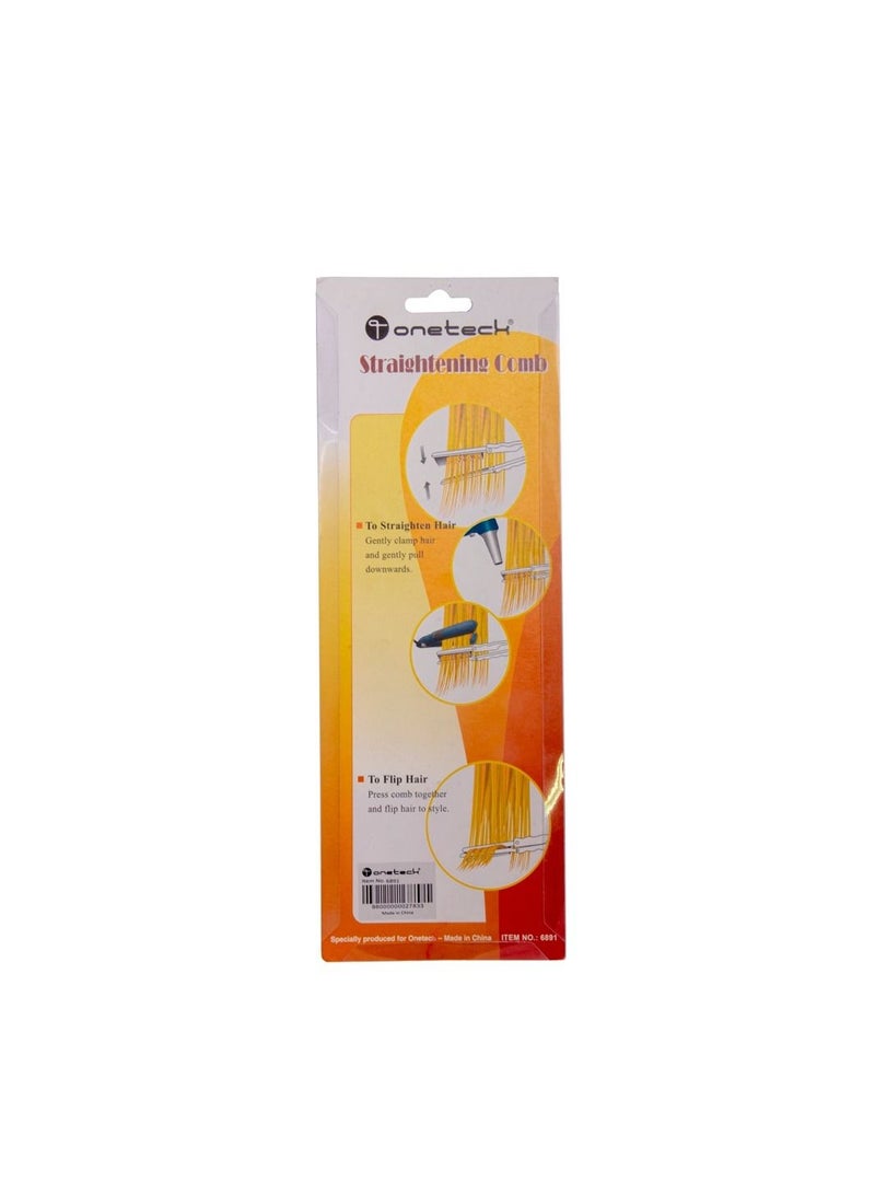 Onetech Carbon Clip Straightening Hair Comb – Heat-Resistant Comb for Effortless Hair Straightening & Styling - Image 3