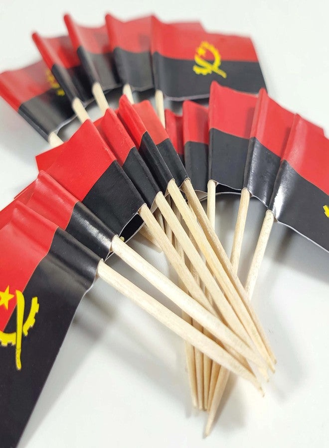 QQSD Angola Toothpick Flag Small Mini Angolan Cupcake Topper Flags,100 pcs - Image 5