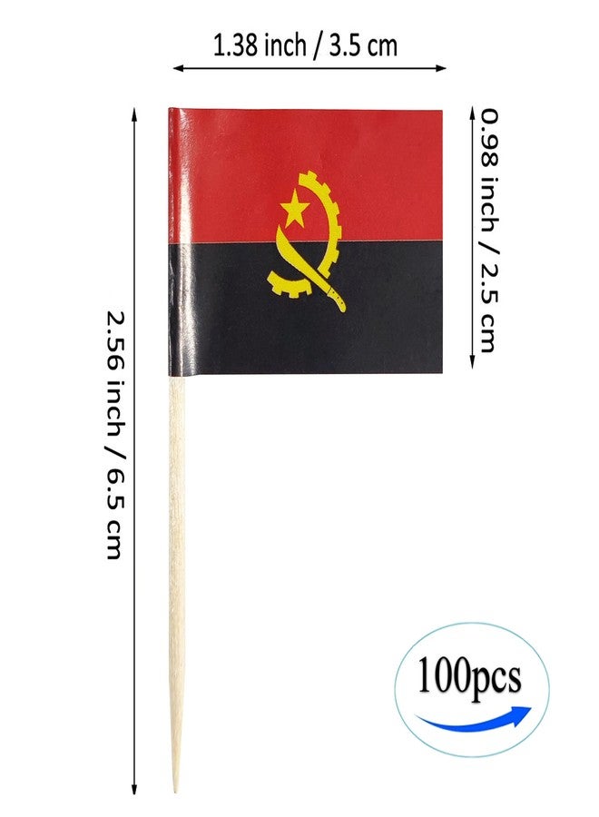 QQSD Angola Toothpick Flag Small Mini Angolan Cupcake Topper Flags,100 pcs - Image 4