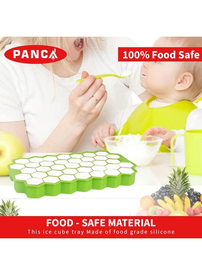 PANCA Ice Cube Tray Silicone for Freezer Flexible Shape Honeycomb for Chocolate Cake Maker Mould, Chilled Drinks, Reusable Kitchen Accessories Items (Multi Color) - Image 3