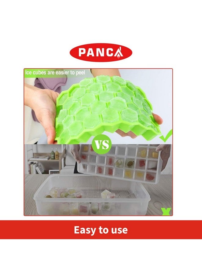 PANCA Ice Cube Tray Silicone for Freezer Flexible Shape Honeycomb for Chocolate Cake Maker Mould, Chilled Drinks, Reusable Kitchen Accessories Items (Multi Color) - Image 4