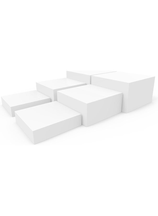 TPGP Buffet Risers, Food Risers for Buffet Table, Display Stand Shelf for Catering Dessert Collectibles Jewelry Figures Show, Acrylic Cube Display Nesting Risers with Hollow Bottoms 6PCS - Image 1