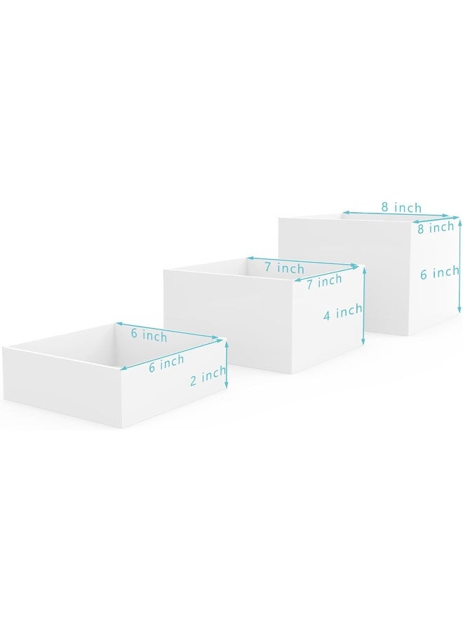 TPGP Buffet Risers, Food Risers for Buffet Table, Display Stand Shelf for Catering Dessert Collectibles Jewelry Figures Show, Acrylic Cube Display Nesting Risers with Hollow Bottoms 6PCS - Image 4