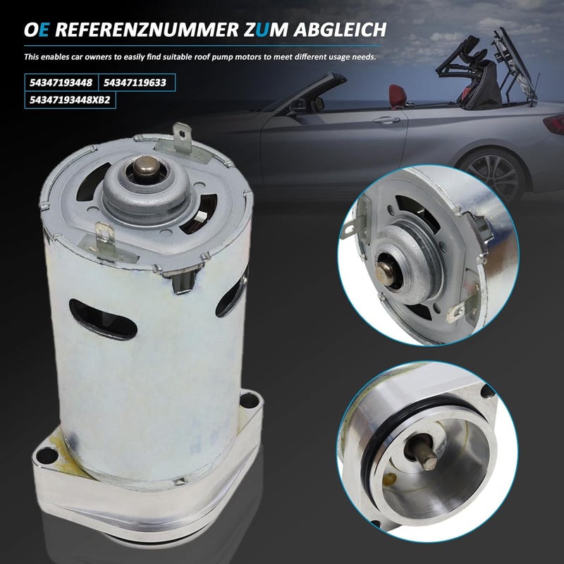 54347193448 Roof Pump Motor with Bracket 2002-2008 for BMW Z4 E85 E85 Convertible 2.0i 2.5i 2.5si 3.0i 3.0si M3.2 Peat# 54347193448 54347119633 54347190715 54347421753 - Image 5