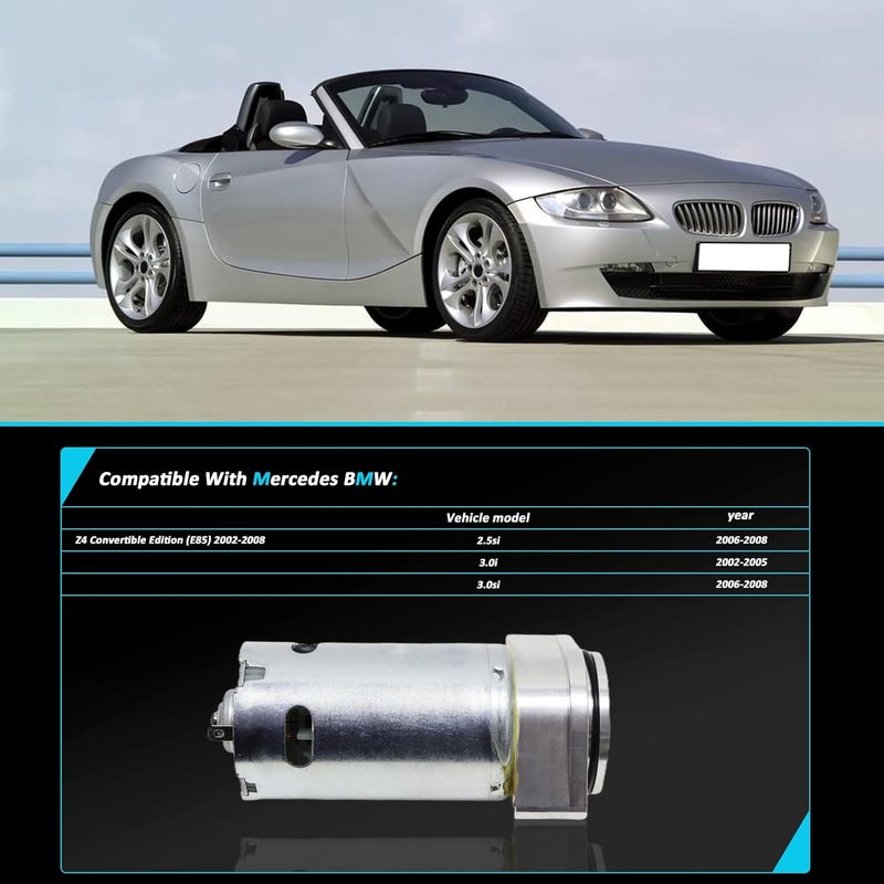 54347193448 Roof Pump Motor with Bracket 2002-2008 for BMW Z4 E85 E85 Convertible 2.0i 2.5i 2.5si 3.0i 3.0si M3.2 Peat# 54347193448 54347119633 54347190715 54347421753 - Image 4