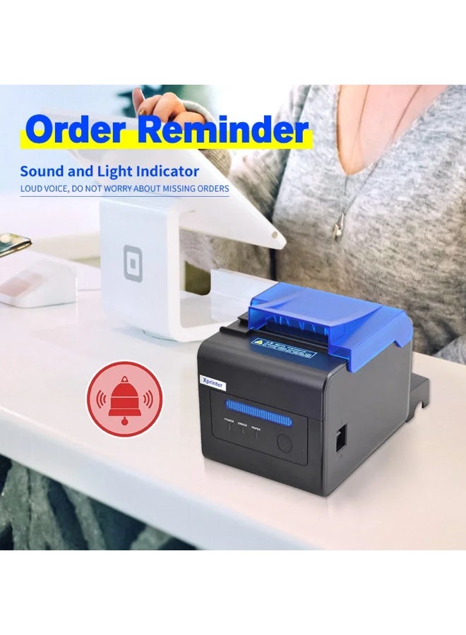 Xprinter High-Speed XPrinter XP-C300H Thermal Receipt Printer for Restaurants and POS Systems with Auto Cutter and Protective Top Cover - Image 3