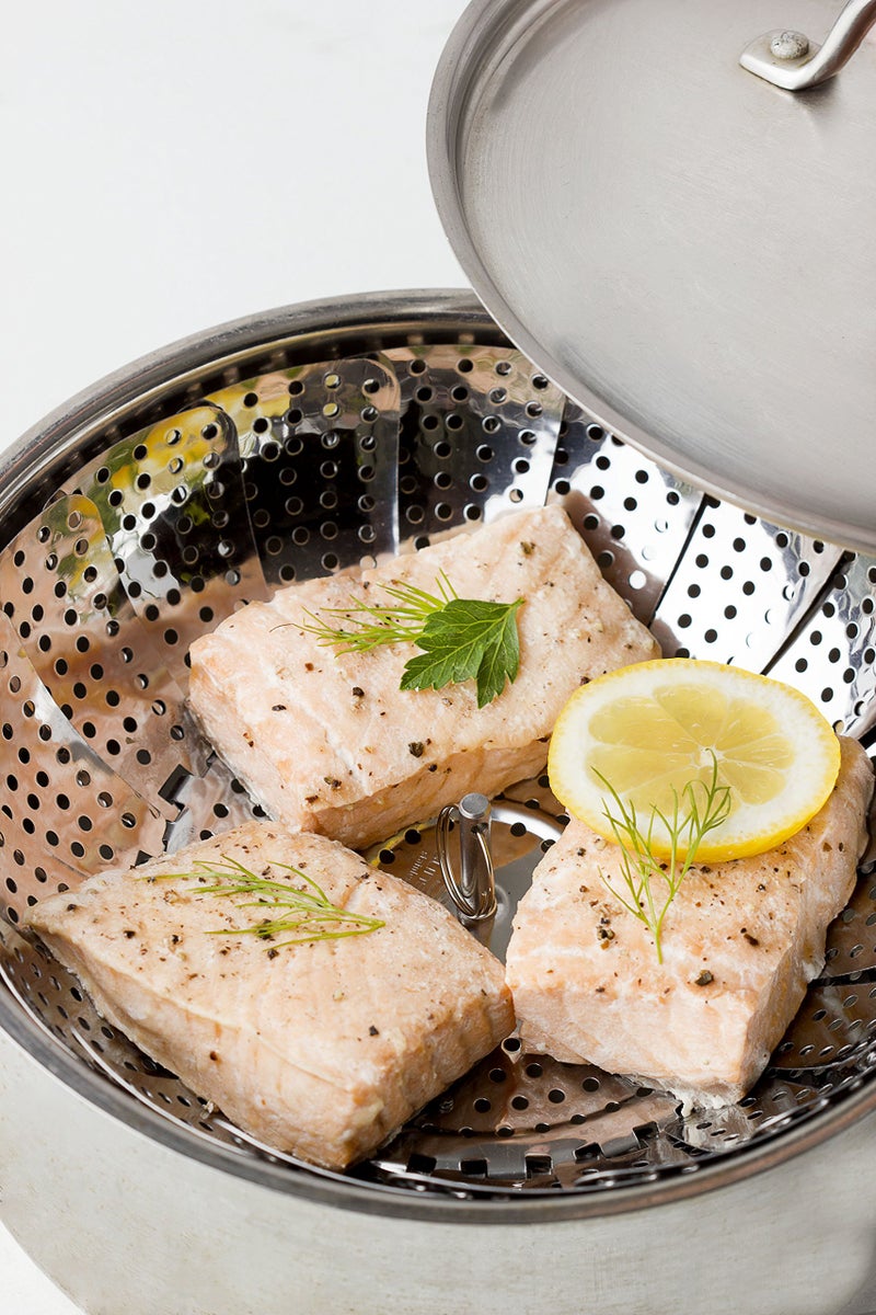 Sunsella Vegetable Steamer - 5.3" to 9.3" - 100% Stainless Steel - Image 3