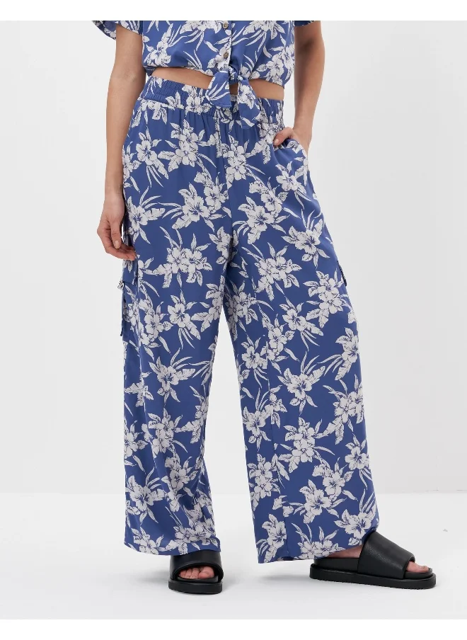 American Eagle Floral Print Wide Leg Pants