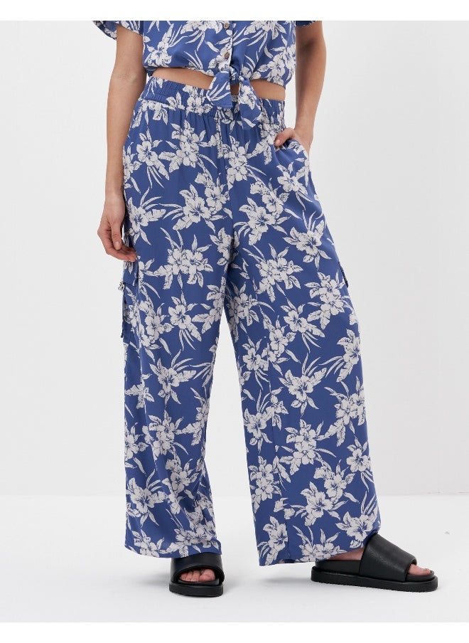امريكان ايجل Floral Print Wide Leg Pants  - Image 1