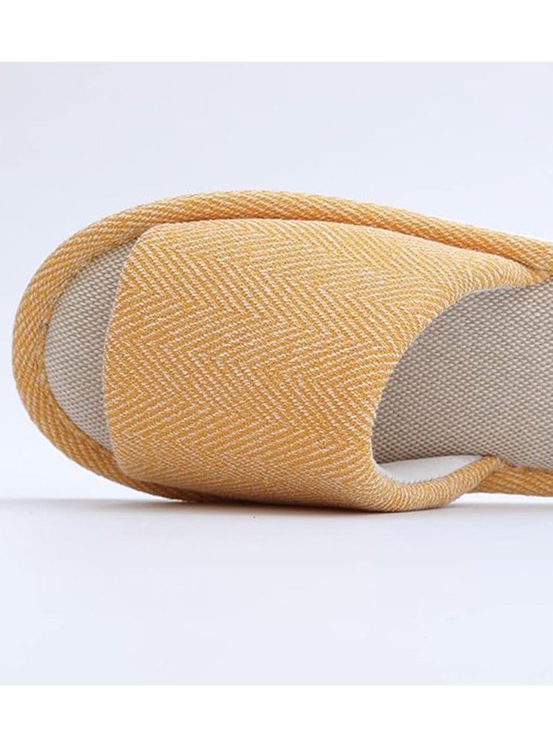 RATSAW Fabric Slippers Indoor and Outdoor Slippers Non Slip Four Seasons Soft Bottom Slippers Couple Slippers Men and Women Slippers Pink - Image 4
