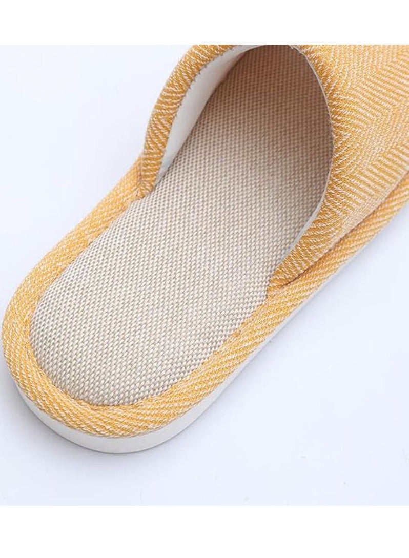 RATSAW Fabric Slippers Indoor and Outdoor Slippers Non Slip Four Seasons Soft Bottom Slippers Couple Slippers Men and Women Slippers Pink - Image 5