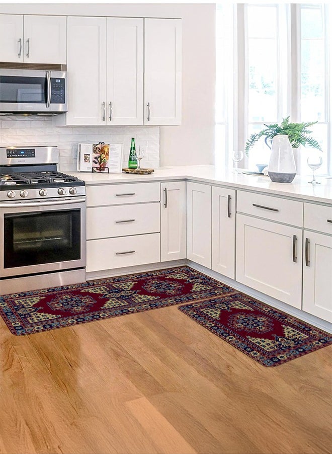 Generic 2 PCS Kitchen Floor Mats Rugs Set, Cushion Floor Carpet, Waterproof, Oil Resistant and Anti-Fatigue PU Standing Mat for Kitchen, Floor, Office, Sink, Laundry 45*75CM+45*120CM  - Image 5