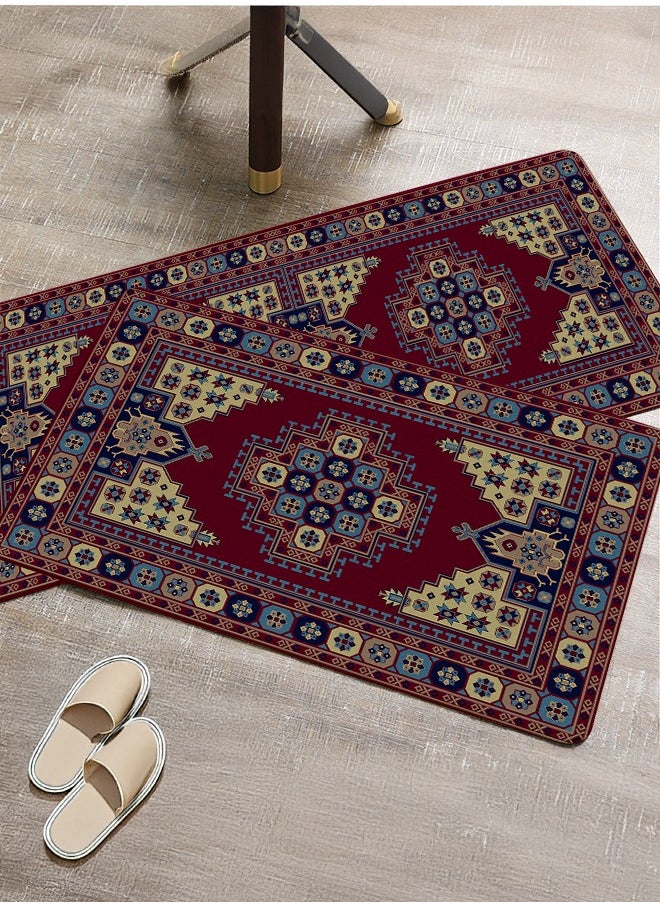 Generic 2 PCS Kitchen Floor Mats Rugs Set, Cushion Floor Carpet, Waterproof, Oil Resistant and Anti-Fatigue PU Standing Mat for Kitchen, Floor, Office, Sink, Laundry 45*75CM+45*120CM  - Image 1