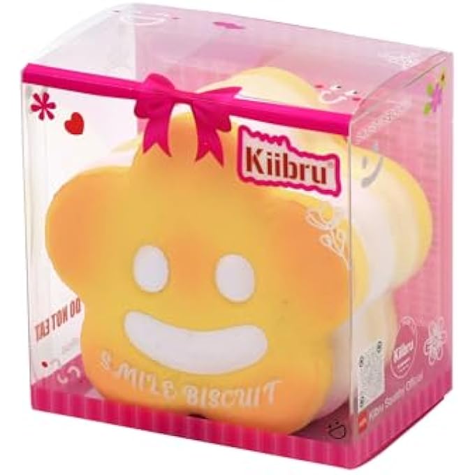 Kiibru Smile Biscuit Squishy Jumbo Scented Flower Biscuit Squishies Toys Slow Rising Streerelief Gift (Yellow) - Image 4